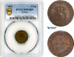 AK884, Greece, Othon, 2 Lepta 1833, Munich Mint, PCGS MS64BN