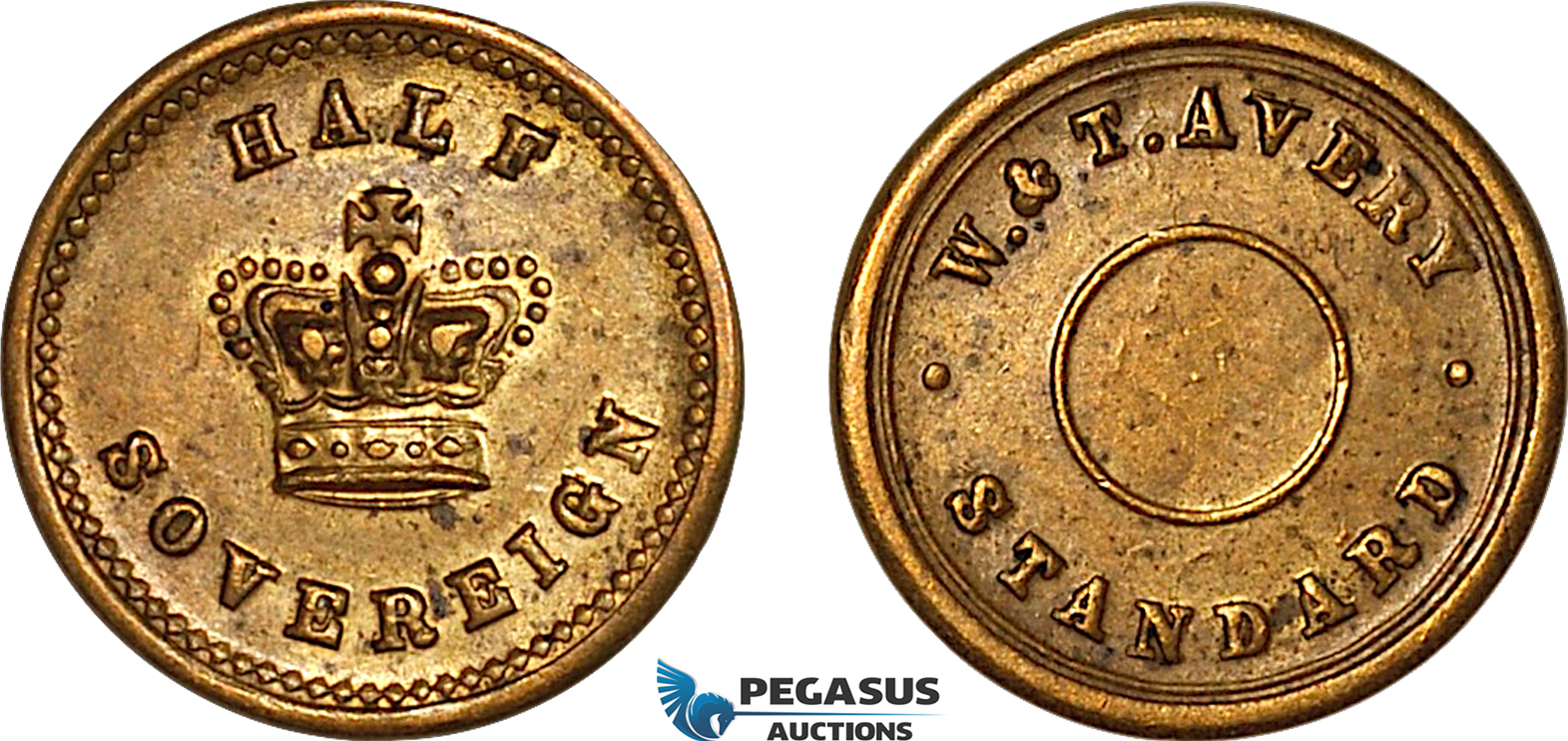 AK929, Great Britain, Victoria, Monetary Weight for 1/2 Sovereign (3.96g), EF-UNC