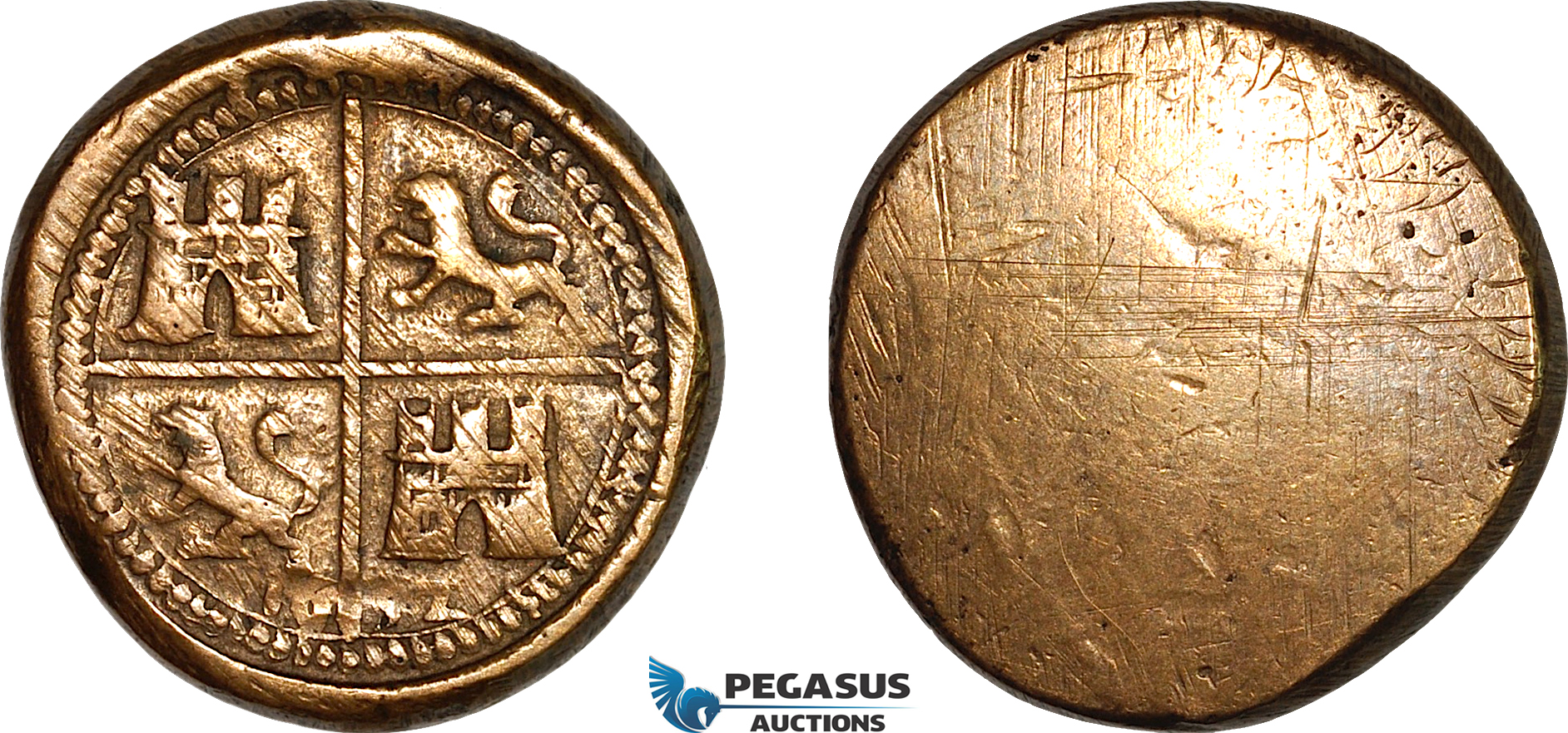 AK936, Spain, Philip IV, 1652 Monetary Weight for 8 Reales (27.51g), VF+, Rare!