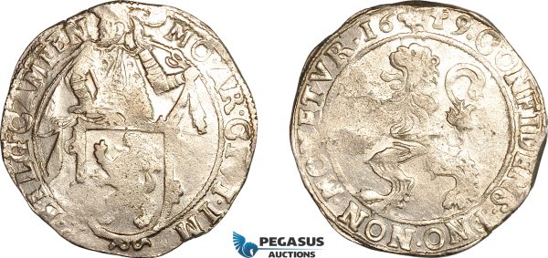 AK961, Netherlands, Holland, Lion Daalder (Taler) 1649, Silver, Scratched, AU