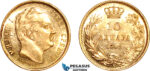 AK977, Serbia, Milan I. Obrenovic, 10 Dinara 1882 V, Vienna Mint, Gold, Lightly cleaned, AU-UNC
