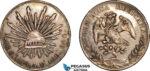 AK996, Mexico, 8 Reales 1894 Cn AM, Culiacan Mint, Silver, Cleaned, AU
