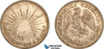 AK997, Mexico, 1 Peso 1898 MO AM, Mexico City Mint, Silver, AU