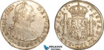 AL001, Peru, Charles IV, 8 Reales 1804 LIMAE, Lima Mint, Silver, AU