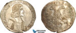 AL009, Switzerland, Chur, Ulrich VI, 2/3 Taler 1688, Silver (17.68g) D/T 1495, Full lustre, UNC! Very Rare!