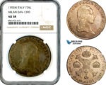 AL026, Austrian Netherlands, Francisc II, 1 Kronentaler 1793 M, Milan Mint, Silver, DAV-1390, NGC AU58