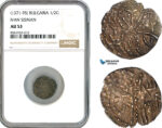 AL032, Bulgaria, Ivan Sisman, 1/2 Gros ND (1371-95) Silver, NGC AU53