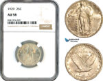 AL110, United States, Standing Liberty Quarter (25cents) 1929, Philadelphia Mint, Silver, NGC AU58