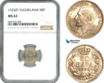 AL112, Yugoslavia, Alexander I, 50 Para 1925 P, Poissy Mint, NGC MS64