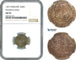 AL129, Transylvania, Stefan Bocskai, 3 Groschen 1607, Nagybanya Mint, Silver, NGC AU55