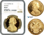 AL015, Austria, Franz Joseph, Restrike 4 Ducats 1915, Vienna Mint, Gold, NGC MS69