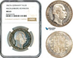 AL150, Germany, Mecklenburg-Schwerin, Friedrich Franz II, 1 Taler 1867 A, Berlin Mint, Silver, NGC MS61 (Prooflike)
