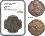 AL017, England, Charles II, Crown 1667, London Mint, Silver, AN..REG.. Edge, NGC XF45, Top Pop!