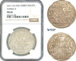 AL188, Turkey, Ottoman Empire, Ahmed III, 1 Zolota AH1115 (1703) Islambul Mint, Silver, NGC MS66, Top Pop & Single finest graded!