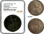 AL216, Netherlands, Overijssel, Ducaton 1733 "Silver Rider", Dav-1832, Silver, NGC AU Details