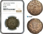 AL226, Italy, Papal States, Innocent XI, Teston 1684, Rome Mint, Silver, NGC AU58