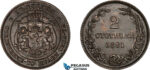 AL233, Bulgaria, Aleksander I, 2 Stotinki 1881, Heaton, Birmingham Mint, AU