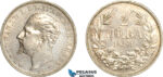 AL237, Bulgaria, Ferdinand I, 2 Leva 1894 KB, Kremnitz Mint, Silver, Cleaned, AU