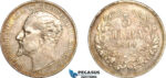 AL240, Bulgaria, Ferdinand I, 5 Leva 1894 KB, Kremnitz Mint, Silver, Scratches, XF-AU