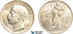 AL252, Italy, Vit. Emanuele III, Kingdom Anniversary, 2 Lire 1911 R, Rome Mint, Silver, Cleaned, AU
