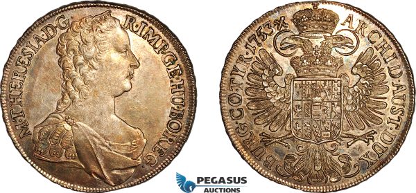 AL274, Austria, Maria Theresia, Taler 1753, Hall Mint, Silver, AU