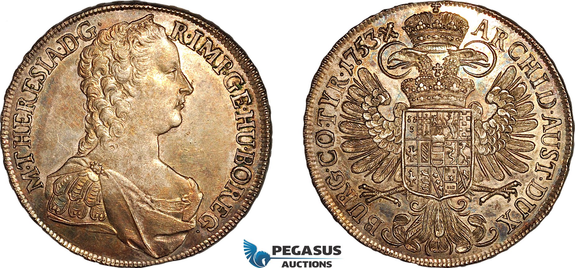 AL274, Austria, Maria Theresia, Taler 1753, Hall Mint, Silver, AU