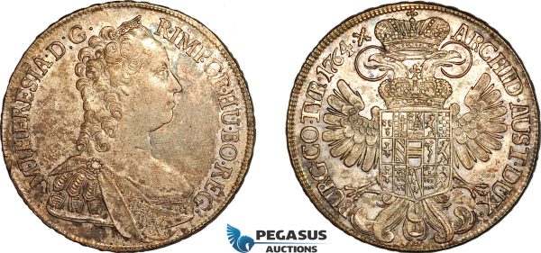 AL275, Austria, Maria Theresia, Taler 1764, Vienna Mint, Silver, AU