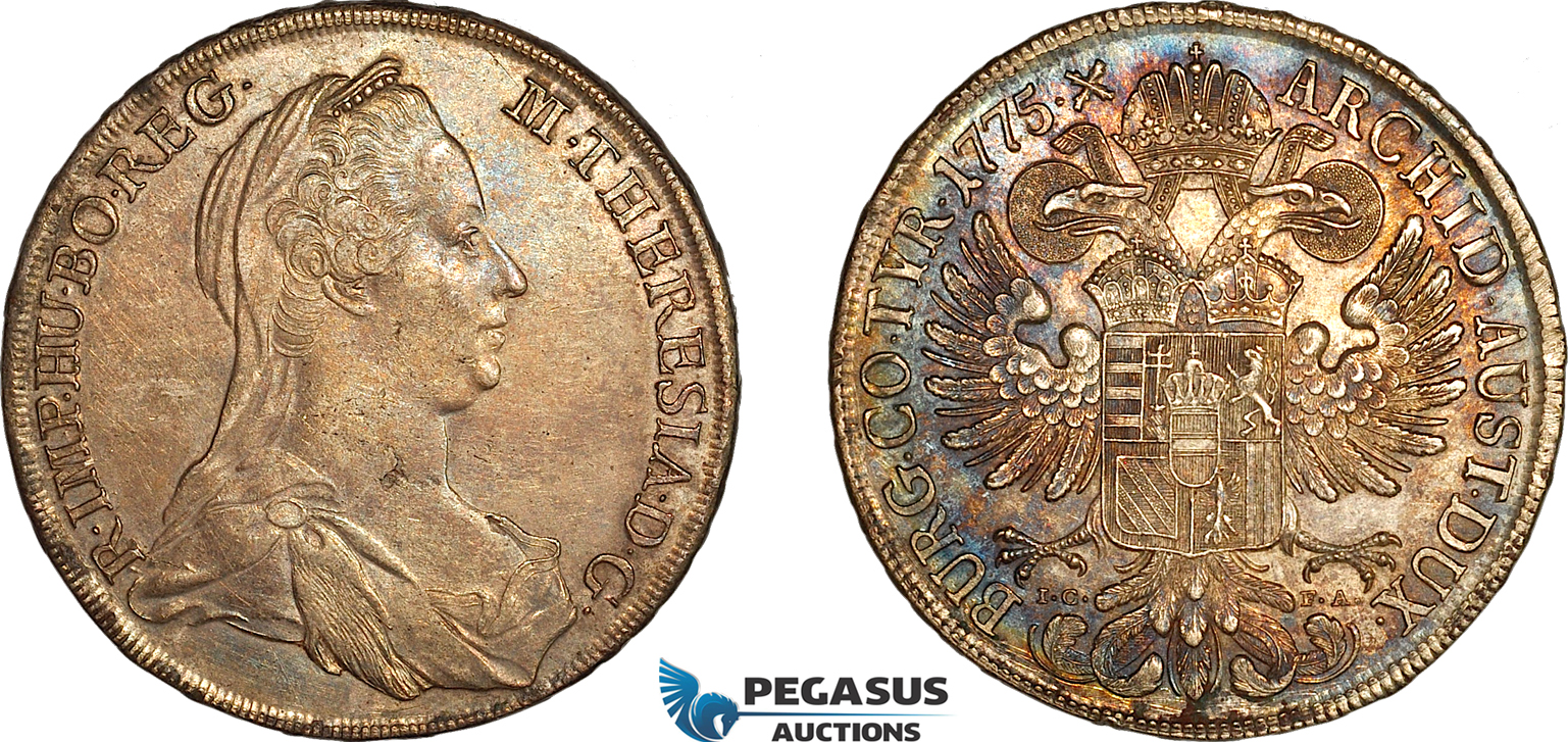 AL276, Austria, Maria Theresia, Taler 1775 IC FA, Vienna Mint, Silver, Light cleaning, AU