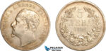 AL284, Bulgaria, Ferdinand I, 5 Leva 1892 KB, Kremnitz Mint, Silver, Light cleaning, XF-AU