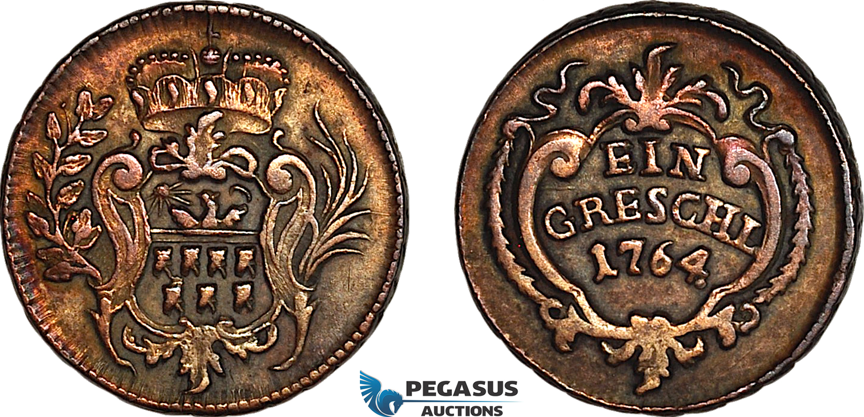 AL289, Transylvania, Maria Theresia, 1 Greschl 1764, Karlsburg (Alba Iulia) Mint, Cleaned, AU, Rare!