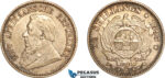 AL292, South Africa (ZAR) 2 1/2 Shillings 1895, Pretoria Mint, Silver, XF-AU