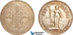 AL297, Great Britain, George V, Trade Dollar 1912 B, Bombay Mint, Silver, Toned, AU