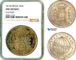 AL370, Brazil, Joao Prince Regent, 960 Reis 1815 R, Rio de Janeiro Mint, Silver, NGC UNC Details