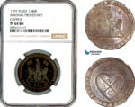 AL397, India, United East India Company, Madras Presidency, 1/48 Rupee 1797, Soho Mint, NGC PF64BN
