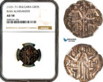 AL443, Bulgaria, Ivan Aleksander, Gros ND (1331-71) Silver, NGC AU58