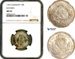 AL447, Germany, Bavaria, Maximilian III Joseph, 10 Kreuzer 1769, Munich Mint, Silver, NGC MS63