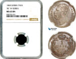 AL540, Serbia, M. Obrenovic III, 1 Para 1868 "BE in Serbia" NGC MS63BN