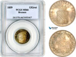 AL562, Germany, Bremen, 12 Grote 1859, Silver, PCGS MS66, Top Pop and single finest graded!