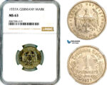 AL574, Germany, Third Reich, 1 Reichsmark 1937 A, Berlin Mint, NGC MS63