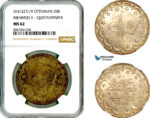 AL617, Turkey, Ottoman Empire, Mehmed V, 20 Kurush AH1327//9, Konstantiniye Mint, Silver, NGC MS62