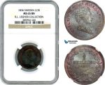 AI736, Sweden, Carl XIV, 2/3 Skilling 1836, Stockholm Mint, NGC MS65BN, Ex. Lissner Collection