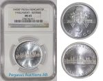 A21, Hungary, Pattern 5 Pengö 1945, Restrike, Rare! NGC MS65