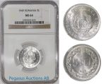 A29, Romania, Peoples Republic, 5 Lei 1949, NGC MS64