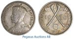 A47, Southern Rhodesia (Zimbabwe) George V, 6 Pence 1936, Nice!