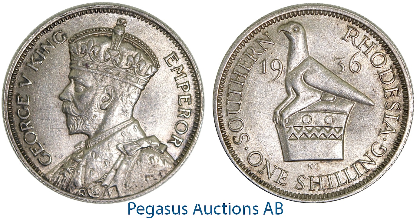 A49, Southern Rhodesia (Zimbabwe) George V, Shilling 1936, Very Nice!