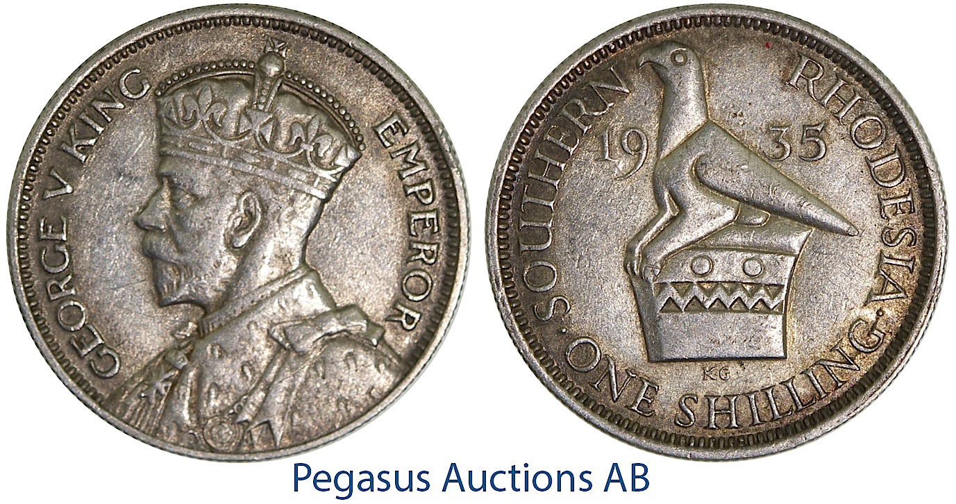 A50, Southern Rhodesia (Zimbabwe) George V, Shilling 1935, Nice!
