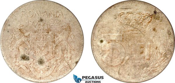 A6/240, Romania, Ferdinand I, "Photo" Pattern 5 Lei 1922, Huguenin mint, Silver (Ø32.8mm, 15,68g) Schäffer/Stambuliu - (Unpublished) (Ex. Künker sale, 170, Lot 3148) Exceedingly rare! Few spots, UNC!