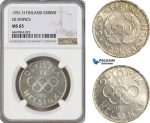 A6/95-R, Finland, 500 Markkaa 1951 H, Helsinki Mint, Silver, Olympics, KM# 35, NGC MS65