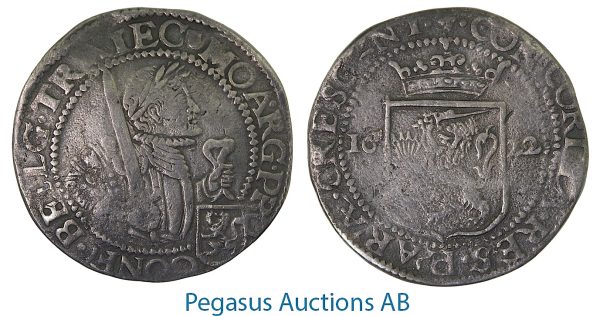 A61, Netherlands, Utrecht, Taler 1622, Silver (26.78g) Dark Toning! Del. 942