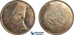 A7/177, Egypt, Fuad, 20 Piastres AH1352//1933, London Mint, Silver, KM# 352, Dark toning with much luster! EF